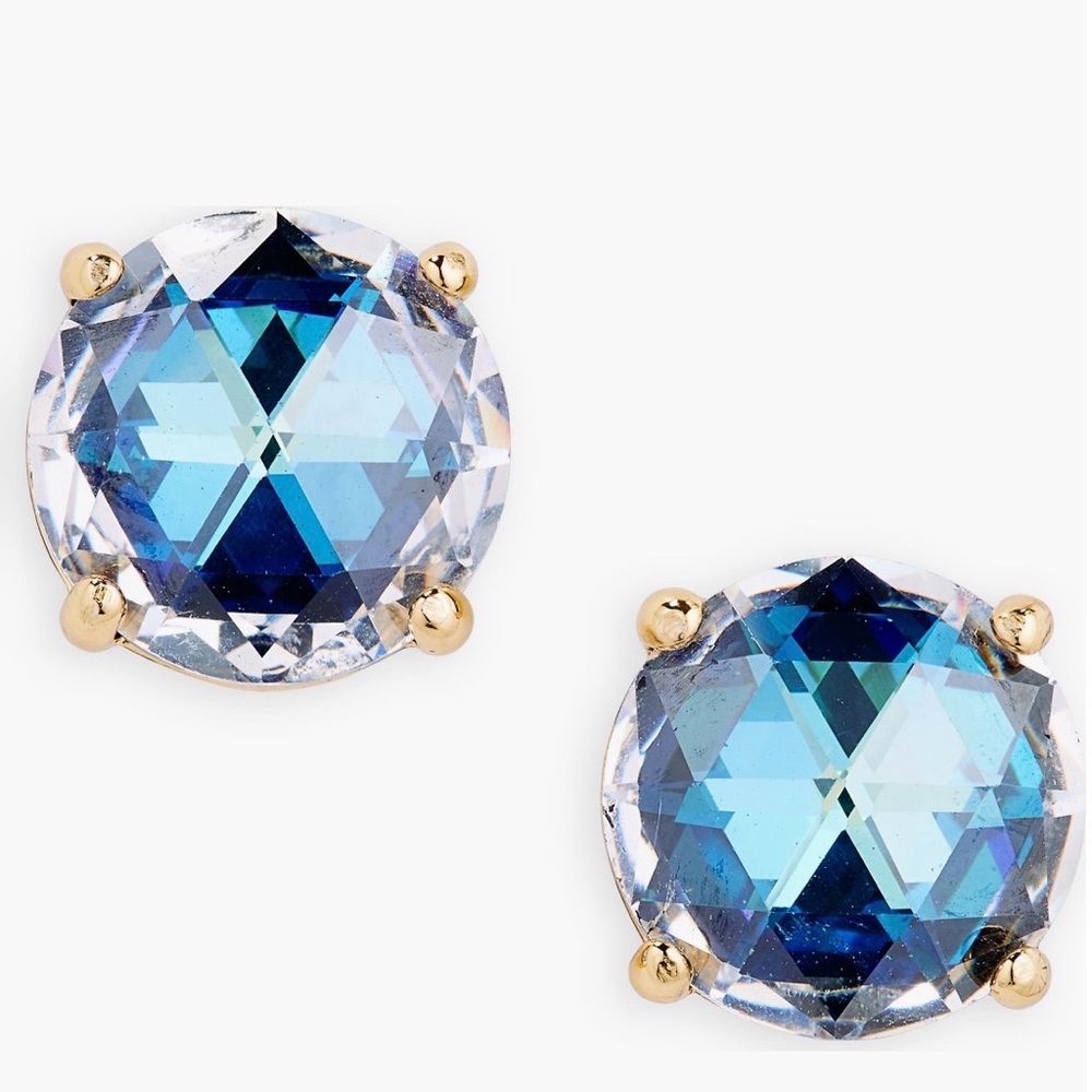 Kate Spade NY Bright Ideas‎ Iridescent Blue Cubic Zirconia Gold Stud Earring